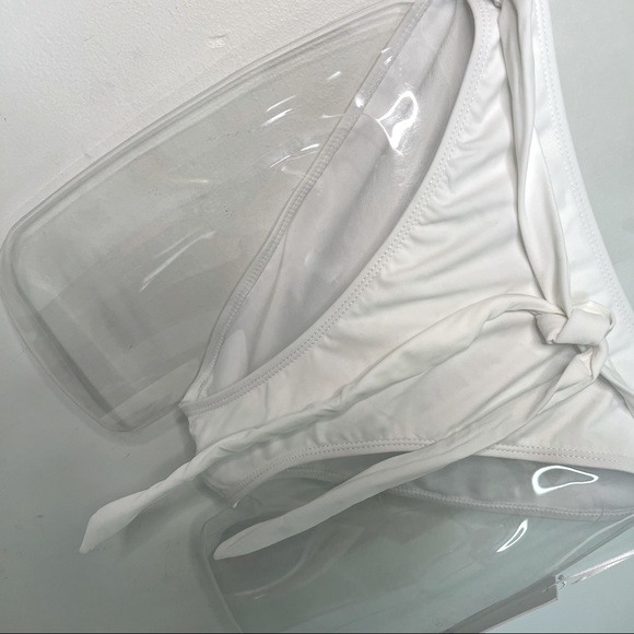 NEW Betty Jade Swim White Front Knot High Waist Bikini Bottoms Size XL - Picture 3 of 4